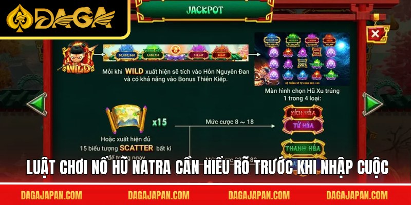 Luật chơi nổ hũ natra cần hiểu rõ trước khi nhập cuộc